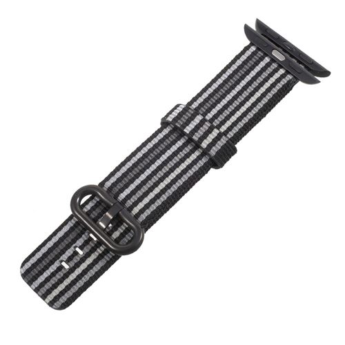 Bracelet en TPU boucle nylon noir pour votre Apple Watch 3/2/1 38mm