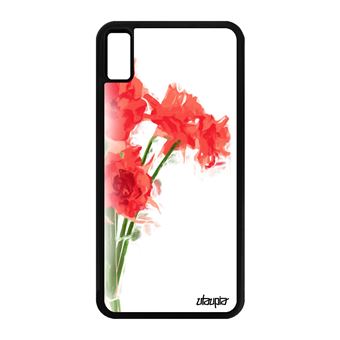 coque iphone xs max silicone fleurs