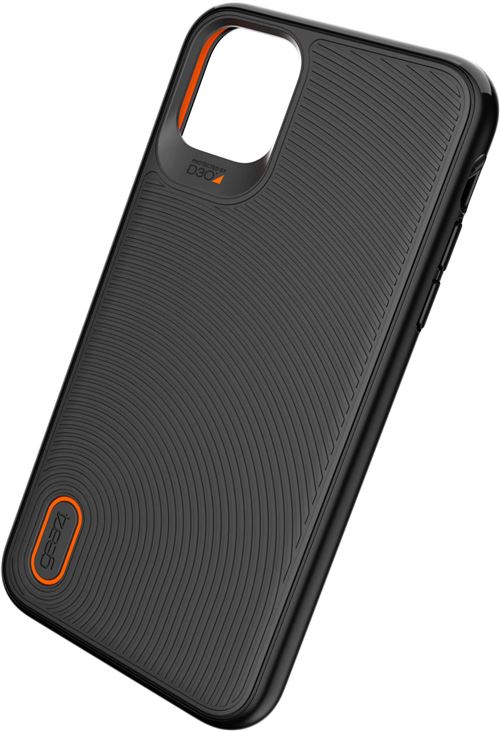 Gear4 Battersea - Achterzijde behuizing voor mobiele telefoon - D3O - zwart - slank ontwerp - voor Apple iPhone 11 Pro Max