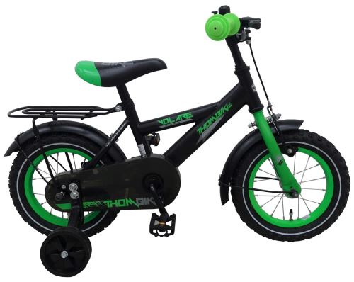 Volare Thombike 14 pouces 23,5 cm Garçon Frein à rétropédalage Noir/Vert