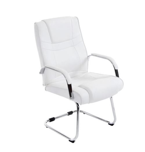 Chaise visiteur Attila similicuir , Blanc