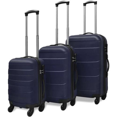 Valise rigide 3 pi&egrave;ces Bleu 