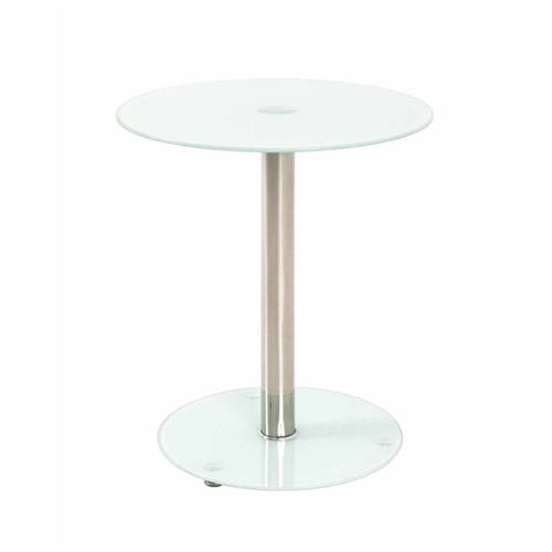 Paris Prix - Table D'appoint En Verre maël 51cm Blanc