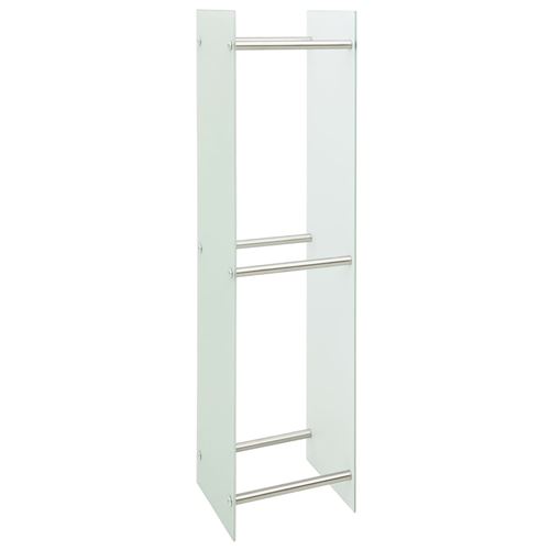vidaXL Portant de bois de chauffage Blanc 40x35x160 cm Verre