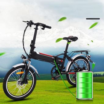 Vélo électrique pliant 20 pouces roue 250W/7 vitesses - 1