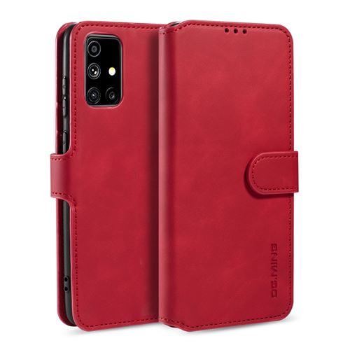 Etui Samsung Galaxy M51 Portefeuille Rouge Smart Stand - 3 Emplacement Cartes