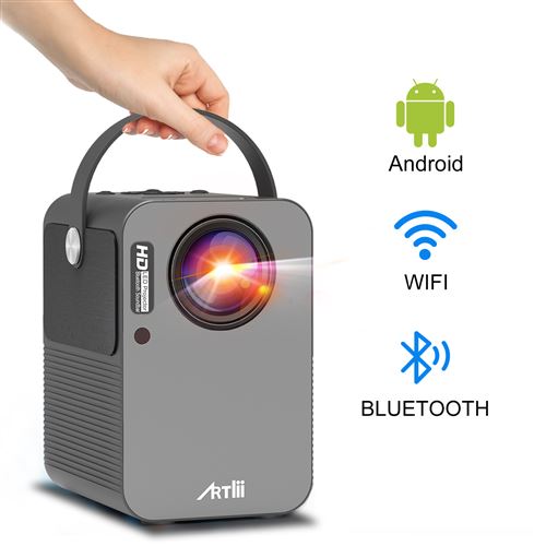 Vidéoprojecteur Portable WIFI Bluetooth Android TV9.0 Mini Projecteur Intelligent 720P - Artlii Play