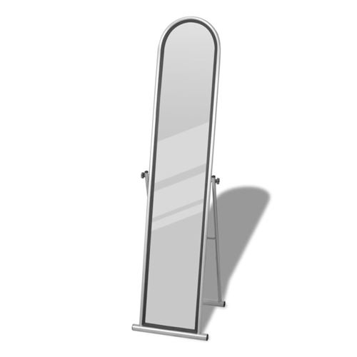 Miroir en fer sur pied gris