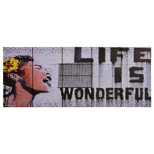 vidaXL Ensemble de tableau sur toile Wonderful Multicolore 150x60 cm