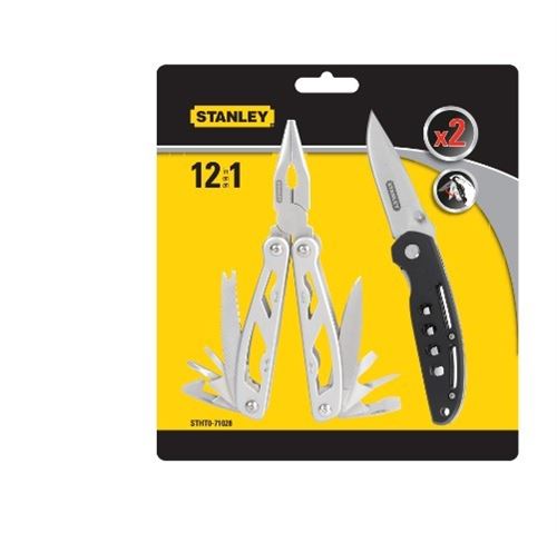 Mini-pinces multioutils STANLEY + Couteau de poche COMBO - STHT-71028