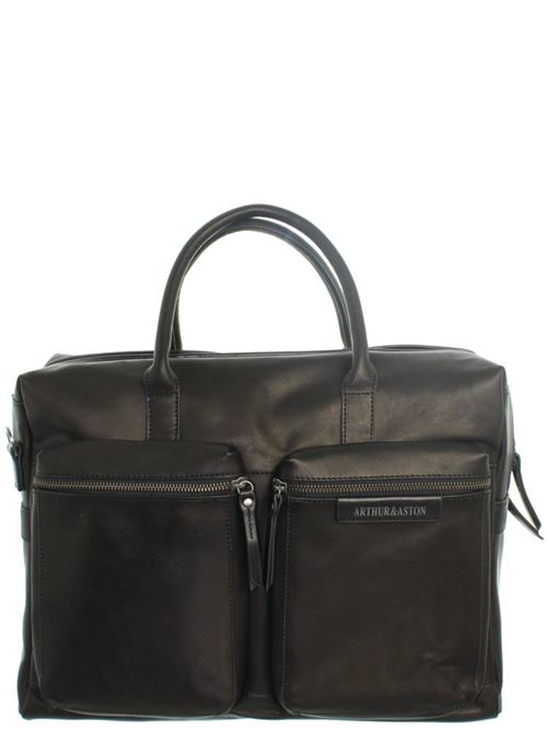 Arthur & aston - Serviette Arthur et Aston cuir ref_ast43694 A Noir 41 * 34 * 11