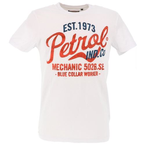 Tee shirt manches courtes Petrol industries Tsr602 bright white tee Blanc taille : M réf : 18078