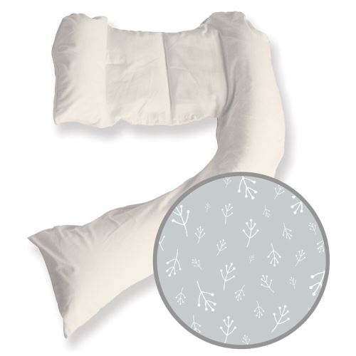 Coussin de maternité et allaitement floral gris