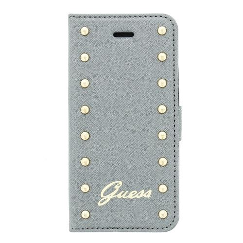 Guess GUFLBKP6LSAS Etui Flip Rigide pour iPhone 6 5,5 Argent