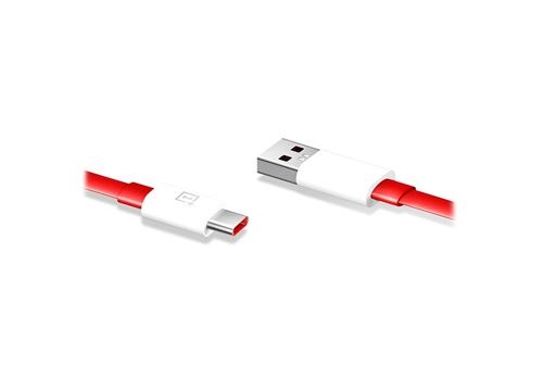 Câble De Charge OnePlus Original – USB Type-C Vers USB-A – 1 Mètre – Rouge – Supporte La Charge Rapide 10A