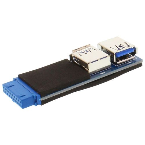 Adaptateur InLine® USB 3.0 interne 2x USB Une tête femelle vers la carte mère