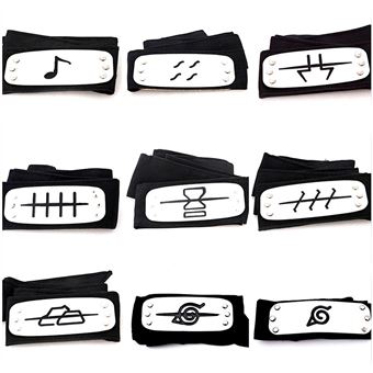14€02 sur Set de 9 pièces Bandeau différents Naruto Shippuden - noir -  Accessoire de déguisement - Achat & prix