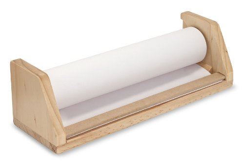 Distributeur de papier de table en bois Melissa Doug avec papier blanc Bond (12 pouces x 75 pieds)