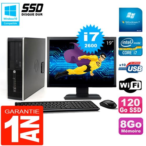 Pc hp compaq 8300 sff ecran 19' core i7-2600 ram 8go disque 120 go ssd wifi w7 État correct - Hewlett-Packard reconditionné disponible sur Fnac