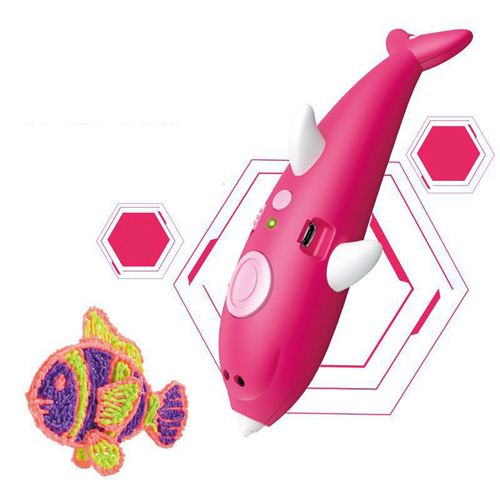 Stylo De Dessin D'impression 3D, Crayon Electronique Peinture Stéréographique 5M De Filament ,21 accessoires ,40 degrés Pour Enfant 7-14 Ans Rouge