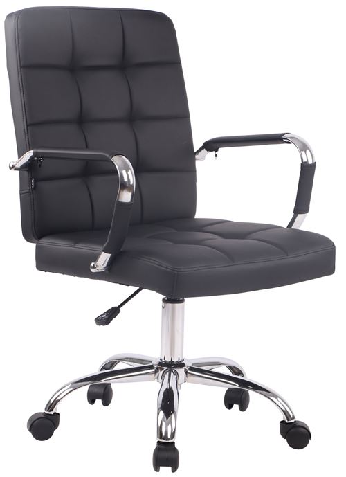 Chaise de bureau Deli Pro similicuir , Noir