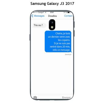 Coque TPU gel souple Samsung Galaxy J3 - 2017 design Texto T'es ou
