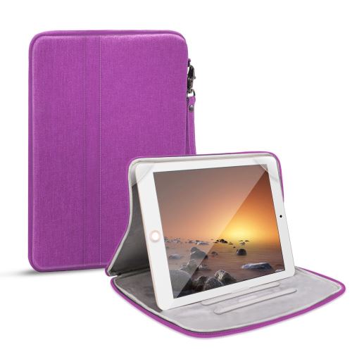 Sacoche en PU ventouse universelle en tissu violet pour votre Apple iPad 10.2 (2019)/iPad 10.5/iPad Pro 11/iPad 9.7 2018