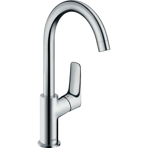 Hansgrohe Chromé Mitigeur Lavabo Logis 210 Bec Haut Avec Tirette Et Vidage Synthétique - Image 1