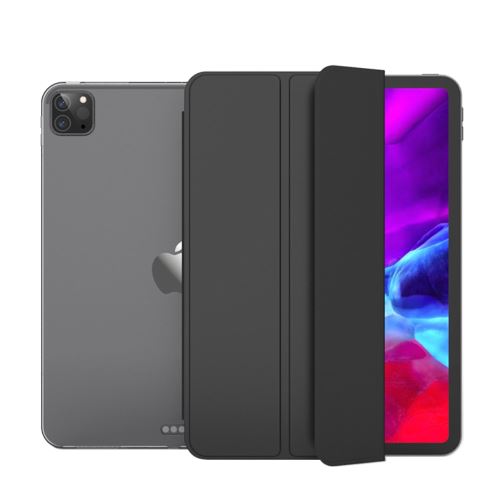 Générique Noir Etui En Pu + Tpu Réveil / Sommeil Avec Support Tri-Pliure Pour Votre Apple Ipad Pro 12.9 Pouces (2020)