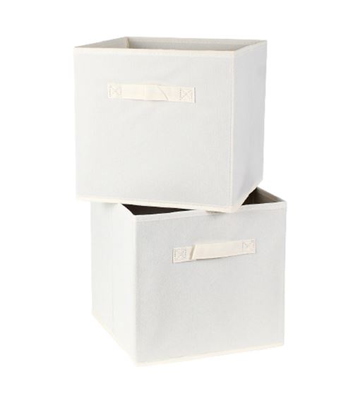 Cube De Rangement Intisse 28 Cm Lot De 2 Achat Prix Fnac