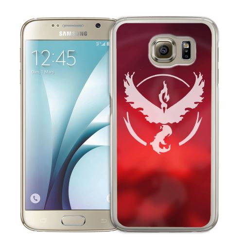 Coque pour Samsung Galaxy S7 pokémon go team rouge grunge