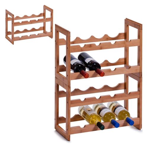 Zeller L'Étagère À Vin Empilable, Bamboo