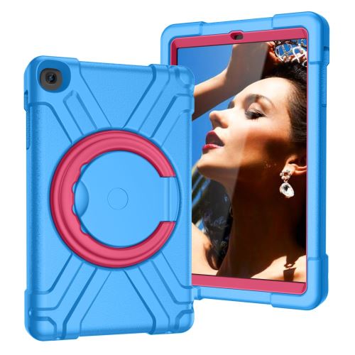 Générique Bleu/Rose Coque En Tpu + Silicone Avec Béquille Pivotante À 360° /Béquille Pour Votre Samsung Galaxy Tab A 10.1 (2019) Sm-T510