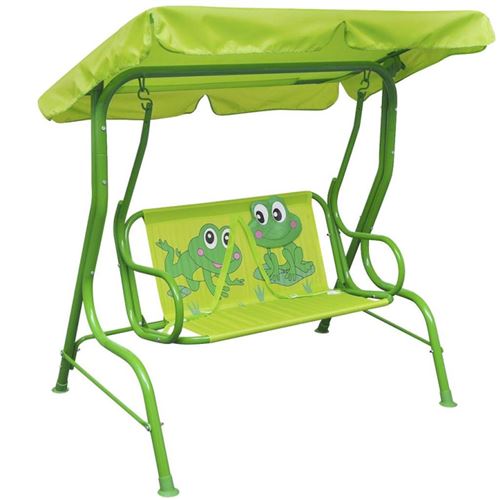 Vidaxl si&egrave;ge balan&ccedil;oire pour enfants vert 41841