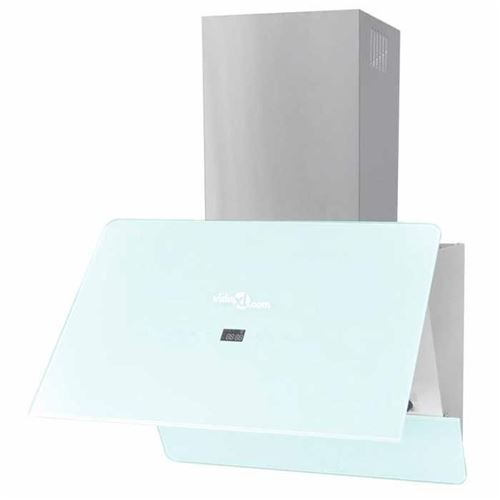 Vidaxl Hotte Verre tremp&eacute; Blanc 600 mm