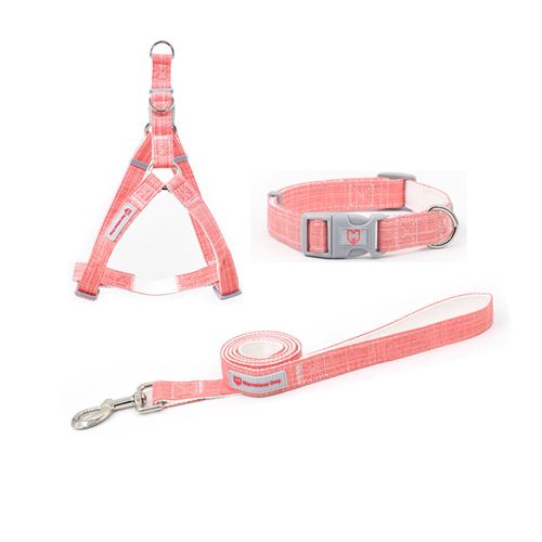 Comparer les prix de Harnais Colliers et Laisse en Fibre de bambou MARVELOUS pour chien kit - Rose (Taille: M)