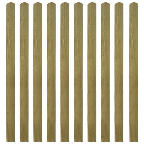 vidaXL 20 pcs Lattes imprégnées de clôture Bois FSC 140 cm