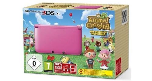 Nintendo 3DS XL Console de jeu portable rose Animal Crossing New Leaf Console Nintendo 3DS a la Fnac