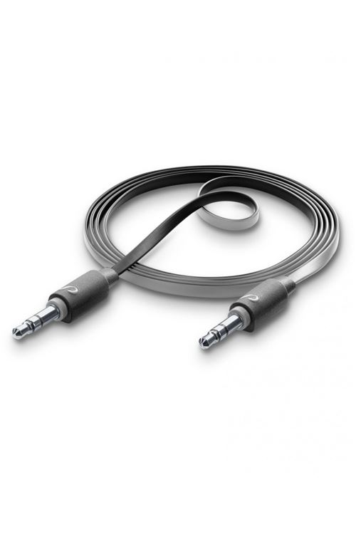 Ligne Cellulaire Cellule Aux Câble Plat Noir 1m