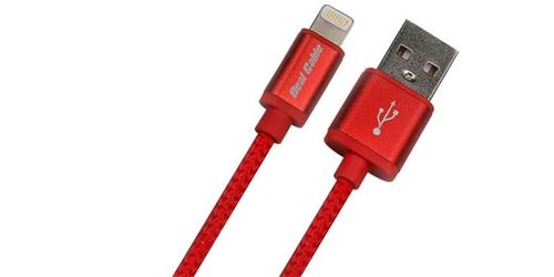 Cabe Ligntning 8 Pins vers USB 2.0 Real Cable iPlug Light Rouge (1 m)