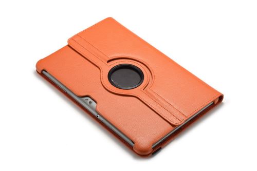 WISETONY® Etui PU cuir Coque Housse rotative 360°pour Samsung Galaxy Note N8000 10.1 - Orange