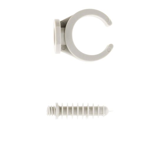 Zenitech - Lot de 10 clips avec chevilles Ø25mm - Gris