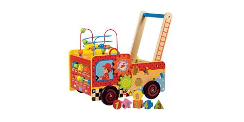 Chariot pompier en bois activités