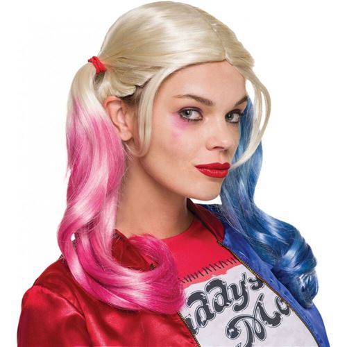 Perruque Harley Quinn™ Suicide Squad™ - Bleu / rose - Taille Unique