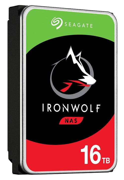 Seagate Ironwolf St16000Vn001 - Disque Dur - 16To - Interne - 3.5" - Sata 6Gb/S - 7200 Tours/Min - Mémoire Tampon : 256 Mo