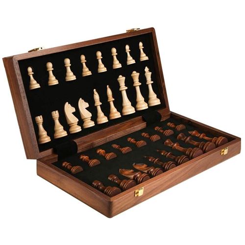 Jeu d'échecs pliable Exquis 45 cm—multicolore