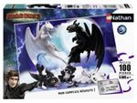 Puzzle 100 pièces Nathan Krokmou en famille Dragons 3