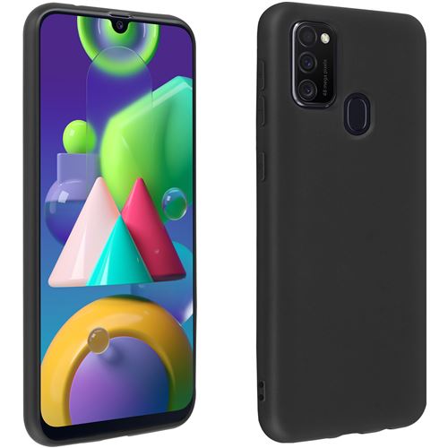 Avizar Coque pour Samsung Galaxy M21 / M31 / M30s Silicone Gel Flexible Ultra-fine et Légère Noir