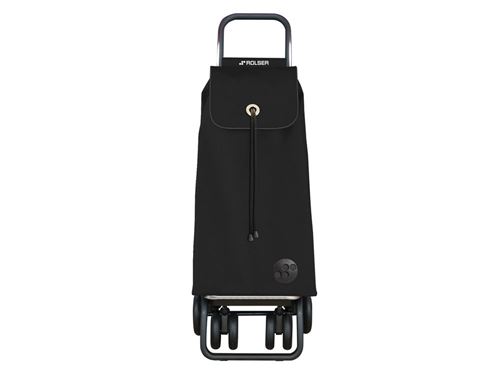 Chariot de course 4 roues sac tissu noir chassis pliable aluminium 43L Logic Tour