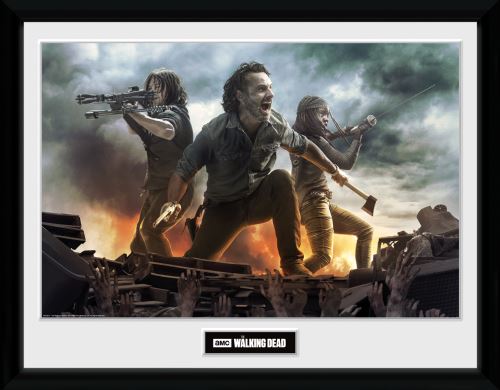 Photograpie encadree The Walking Dead Feu 30x40cm